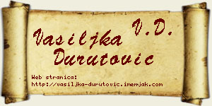 Vasiljka Durutović vizit kartica